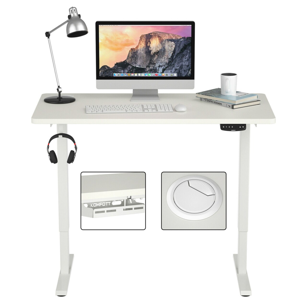 Electric Standing Desk Sit To Stand Height Adjustable Dual Motor